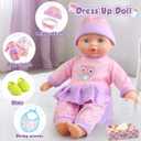 Baby Doll with Stroller Set for Realistic Pretend Play for 3 4 5 6 7 Year Old Toddler Girls Gifts. Baby Stroller Toys includes 12.5-inch Baby Dolls, 2 sets Doll Clothes and 17 PCS Doll Accessories