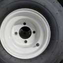 AutoForever 18x8.50-8 Lawn Mower Tires & Rims Lawn Mower Ridings Garden Tractor Turf Tires B 4 Lug 4" Center, 2.83" Center Bore,White Wheel 18x8.5x8 Turf Tires 4PR for Golf Cart Set of 2