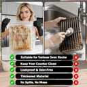 Mity Rain 5 Packs Oven Rack Cleaning Bag Kit, Reusable No-Scrub Oven Rack Cleaning Bags, Includes three gloves and one brush (three 23.62*35.43 inch and two 31.50*39.37inch) leak-resistant PE bags