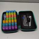 Monthly Pill Organizer 3 Times a Day, with Portable Hard Shell, Pill Cutter, 31-Day Box, Plastic Opening Pick, Monthly & Weekly Stickers, Convenient Medication Management (3 Times a Day)