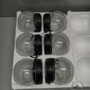 Solar Lanterns Solar Lights Outdoor Waterproof 6-Pack, Solar Powered Hanging Lights Cracked Glass Hanging Globes for Christmas Decoration, Shepherd Hook, Garden Tree Ornaments (Black Cap Warm White Light)