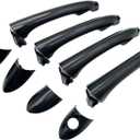 Exterior Door Handle Black Compatible with Hyundai Models 2011-2014 Sonata Replace# 82651-3S000, 82652-3S000, 82652-3S020, 83652-3S000 - Front Rear Left and Right Side Set of 4