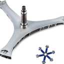 Funmit DC97-17004B Washer Flange Shaft Assembly with DC60-40137A Spider Hex Bolt (6 Pack) Compatible with Samsung Washing Machine Replace DC97-17004E 4000061 AP5800144 PS8764285