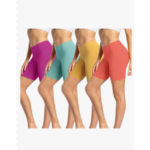 wirarpa Women's Cotton Boy Shorts Underwear Anti Chafing Soft Biker Short Plus Boy Shorts Panties 4 Pack, Size -Medium