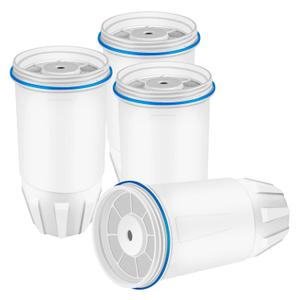 Water Filter Replacement for Zero, Fit Zero Water Pitchers ZR-001 ZD-012RP ZR-004, 5-Stage Filter System 0 TDS, Certified to Reduce Lead, Chromium, and PFOA/PFOS, 0 Water Filters 4 Pack