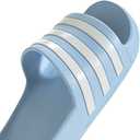 adidas Unisex Adilette Aqua Slide Sandal, Blue/ Zero Metallic/ Zero Metallic, 11 US men