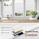 LazBlinds No Tools No Drill Cordless Cellular Shades, Blackout Light Blocking Honeycomb Shades for Home, Thermal Insulation Blinds for Windows, 28" W x 48" H, White