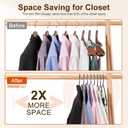 HOUSE DAY Black Plastic Hangers 60 Pack, Clothes Hangers with Non Slip Hooks, Durable & Space Saving Coat Hanger, Light-Weight Clothing Hanger, Perfect Closet Organizer for Everyday Use