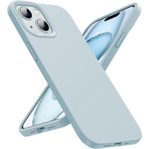 Designed for iPhone 15 Case, Silicone Phone Case [Military Grade Drop Protection] [Anti-Scratch Microfiber Lining] Silicone Ultra Slim Cover Shockproof Phone Cases 6.1 Inch, Sky Blue