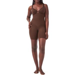 SPANX SPANXsculpt Power Series High-Waisted Mid-Thigh Short - Lightweight, All-Day Comfort - Core Control Shapewear - Chestnut Brown - 1X