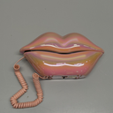 Advanced Home Telephone, Interesting Mouth Lip-Shaped , Funny Pink Lip Plastic Telephone Cable, Wire Phone Home Decoration, A for Friends or Families House Phone