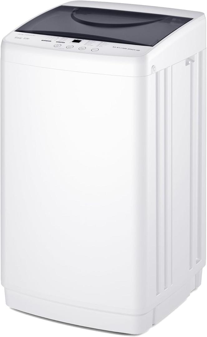 NEWBULIG 1.06 Cu.Ft Portable Washing Machine, 7.7 lbs Capacity Full-Automatic Compact Washer with 10 Wash Cycles & Auto-Balance, for Apartment RV Dorm Camping