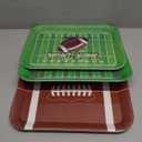 3 PCS Football Serving Trays 12.8 x 10 Inch Melamine Serving Platter Reusable Football Party Trays for Snacks Cookies Dessert Food Serving Dish Plates