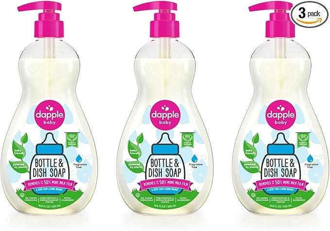 Dapple Baby Bottle & Dish Liquid 16.9 Oz (Pack of 3)