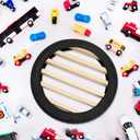 Lineshading Tire Toy Box Wall Car Display Shelf Model Car Display Case Stand for 1/64 Collectibles Cars,Collectibles,Toy Figurines(Diameter 16 Inches)