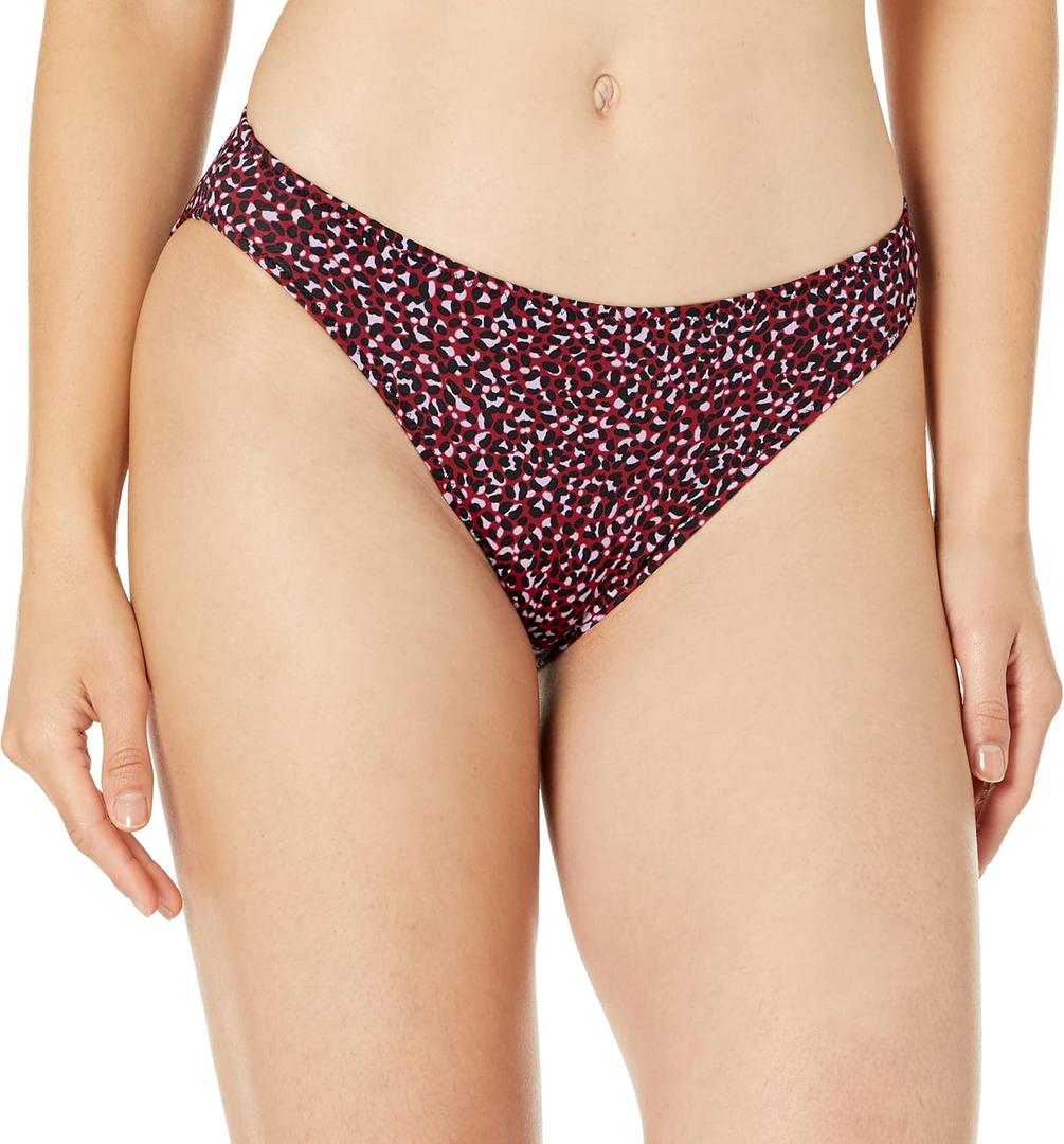 2 x Amazon Essentials Women's Classic Bikini Swimsuit Bottom (2X, Brick Red Leopard)