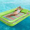 Inflatable Tanning Pool Lounger Float - Jasonwell 4 in 1 Sun Tan Tub Sunbathing Pool Lounge Raft Floatie Toys Water Filled Tanning Bed Mat Pad for Adult Blow Up Kiddie Pool Kids Ball Pit Pool (KR-XXL)