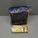 Yeaqee 24 Pack Metallic Paper Gift Bags with Handle and Tissue 9x7x3.1 Gold Foil Welcome Thank You Favor Bags Return Gifts for Wedding St. Patrick's 5 Senses Bridesmaid Birthday(Navy Blue, Gold)