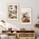 upsimples 20x30 Poster Frame, Display Pictures 16x24 with Mat or 20x30 Without Mat, Wall Hanging Picture Frame, Natural, 1 Pack