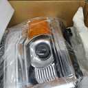 Headlight Assembly Compatible with GMC Sierra 2014-2018 1500 | 2015-2019 2500HD/3500HD Base/Denali/SLE/SLT, Halogen Headlamp Replacement W/O LED DRL, With Bulbs, Chrome Housing Amber Reflector