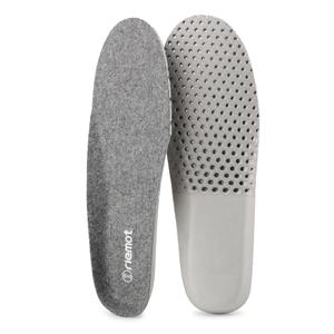 riemot Merino Wool Insoles for Women Breathable Honeycomb Shoe Inserts Comfortable Cushioning Replacement Innersoles Warm Sheepskin Insole for Winter Snow Boots Slippers Gray US6/ EU37