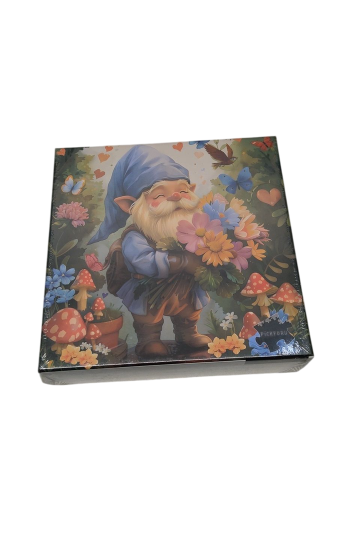 Gnome 1000 Piece Puzzle for Adults, PICKFORU Spring Bird Flower Jigsaw Puzzles Mushroom Butterfly, Hard Difficult Challenging Nature Plant Garden Theme as Wall Decor 2Pcs