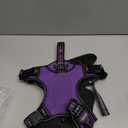 WINSEE Pet Harness Collar and Leash Set, All-in-one Reflective Dog Harness No Pull with Adjustable Buckles for Dogs (X-Large, Purple)
