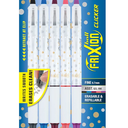 Pilot FriXion Clicker Erasable Design Collection Dots, Refillable & Retractable Gel Ink Pens, Fine Point (0.7mm), Assorted Ink, 5-Pack (15220)