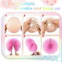 12Pcs Pastel Classroom Decor Kit, Pastel Paper Lanterns Honeycomb Paper Fans for Women Girls Spring Birthday Wall Baby Shower Wedding Party Rainbow Classroom Decorations