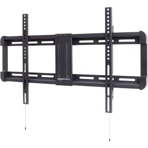 Amazon Basics Low Profile TV Wall Mount with Horizontal Post Installation Leveling for 32 to 86 inch TVs, Black