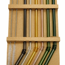 6 Stainless Steel Curved Straws with Cleaners