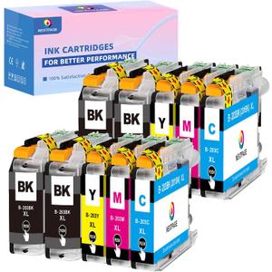 NEXTPAGE LC203 LC201 LC203XL Ink Cartridges Compatible for Brother LC203 Ink cartridges Work for Brother MFC-J480DW MFC-J485DW MFC-J880DW MFC-J4420DW Printer (4 Black, 2 Cyan, 2 Magenta, 2 Yellow)