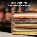 EVEO 100 Vinyl Record Sleeves Outer  Crystal Clear Outer Vinyl Sleeves LP Album Covers 12.75"x12.75" | Perfect Fit Protective 3 Mil Protection for Single & Double LPs - Archival Quality