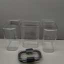 Rubbermaid Brilliance BPA-Free Food Storage Containers with Lids Airtight Kitchen and Pantry Organization Set Includes 3 Containers and Scoops Clear 16 cups