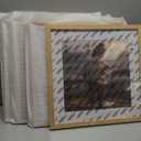 KINLINK 16x16 Picture Frame, Natural Square Solid Wood Frames for Pictures 12x12 with Mat or 16x16 without Mat, Wall Display Photo Frames Natural Wood 4 Pack