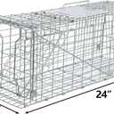 ANT MARCH Live Animal Cage Trap 24"x8.5"x7.5'' Steel Humane Release Rodent Cage for Stray Cat, Rabbits, Squirrel, Mole, Gopher, Chicken, Opossum, Skunk, Chipmunks, Groundhog Squire Small AnimalsStyle