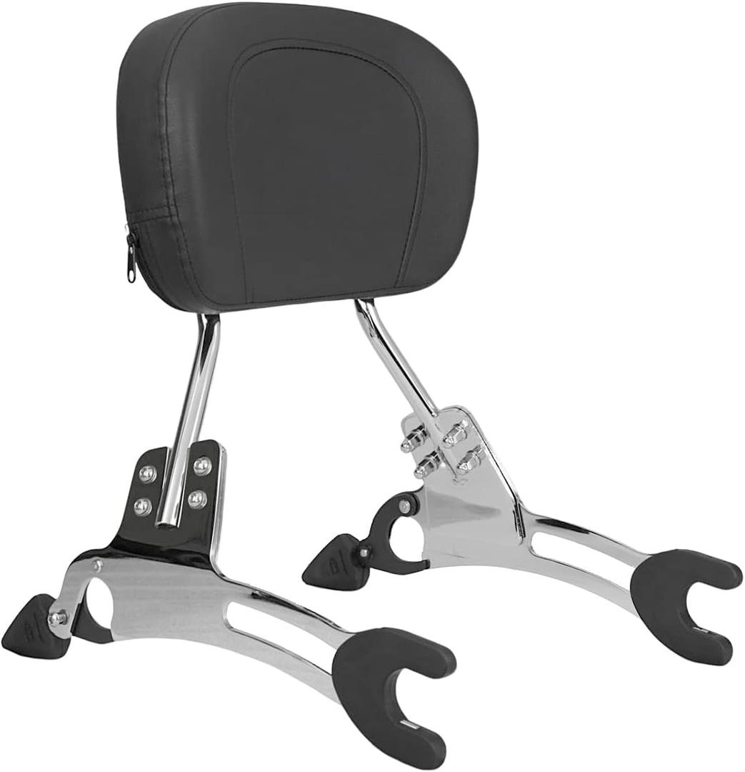 YHMOTO 17'' Detachable Passenger Backrest Sissy bar for Indian Challenger Chieftain Indian Pursuit Springfield Roadmaster Vintage 2014-2024 (Chrome)