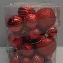 41PCS Red Christmas Ornaments Set - Shatterproof Christmas Tree Ornaments with Icicle for Holiday Party - Vintage Xmas Decorations in 4 Sizes