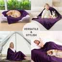 Smiry Waterproof Dog Bed Blanket, Leakproof Pet Throw Blanket for Bed Couch Sofa, Reversible Sherpa Fleece Furniture Protector Cover for Small Medium Large Dogs Cats (Purple, 32x40 inches)