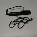 Heated Ionic Hair Straightening Brush for Men - 5 Temperature Settings, Anti-Scald, Beard Shaper & Travel Bag (Black)