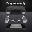 Height-Adjustable 4"-6" Step Aerobics Platform Fitness Equipment Stepper Trainer Exercise Step Platform with 2 Riser, 18" X 11" X 4"-6''