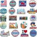 Konohan 20 Pcs Boston Metal Fridge Magnet Bulk, Boston City Magnet Souvenirs Gifts for Refrigerator, Travel City Souvenir Refrigerator Stickers for Home Decor Accessories