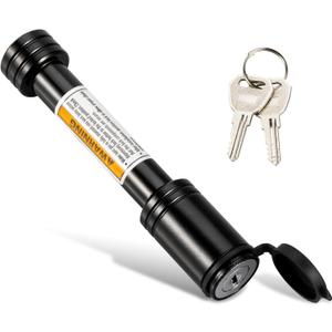TOPSHINE Trailer Hitch Lock Black, Hitch Pin Lock with 5/8 Inch Diameter Anti-Theft Hitch Locking Pin for 2 Inch Receiver