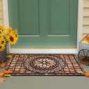 CHICHIC Rectangle Entrance Door Mat Large 24 x 36 Inch High Traffic Area Entry Way Doormat Front Door Rugs Outdoors Heavy Duty Welcome Mat, Non Slip Rubber Back Low Profile for Garage