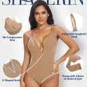 SHAPERIN Bodysuit for Women Shapewear Tummy Control Deep V Neck Plunge Sleeveless Backless Thong Body Suit Tank Top Size XL