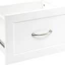 ClosetMaid SuiteSymphony Wood Add On Accessory, Shaker Style, for Storage, Closet, Clothes, 16" X 10" Drawer, Pure White