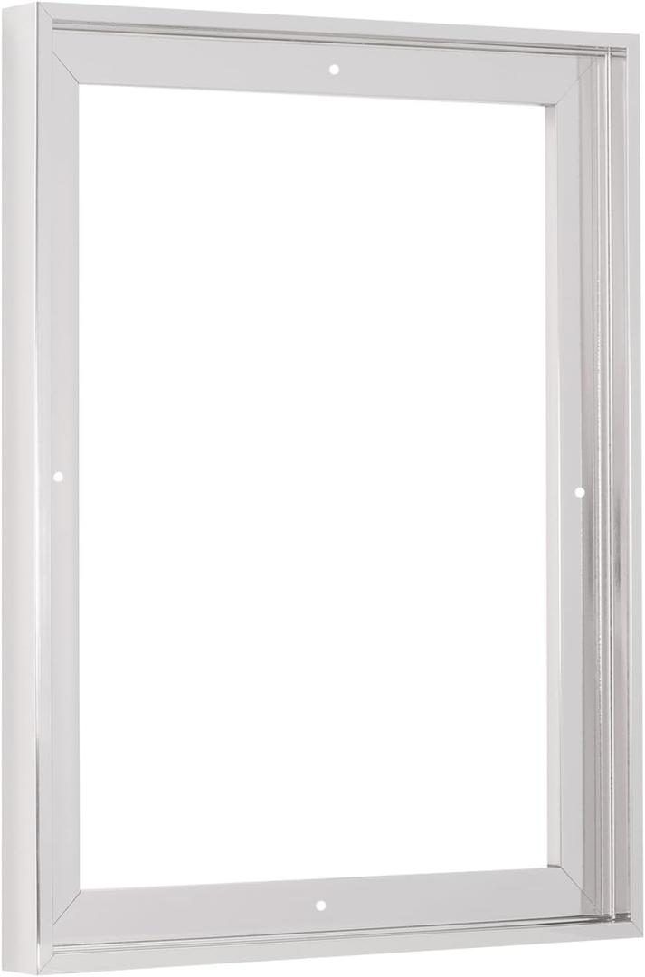 Pixy Canvas 20x24 inch Floater Frame for Canvas Paintings, Wood Panels, Canvas Panels & Stretched Canvas Boards. Floating Frame fits 5/8", 3/4" & max 7/8" Deep Artwork (Chrome, 20 x 24 inch)
