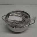 Deep Fryer Pot 304 Stainless Steel Japanese Frying Pot 3.4L/9.4 Inch Tempura Frying Pot with Lid, with Temperature Control Oil Drip Drainer Rack for Fried Chicken, Shrimp, French Chips dip