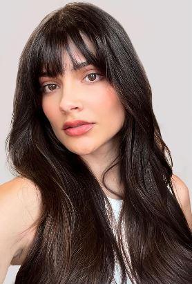 Bangs Hair Clip - Brown Black Clip in Bangs Real Human Hair, Fake Bangs Clip on Bangs for Women Fringe with Temples Wispy Bangs Hair Extensions for Daily Wear