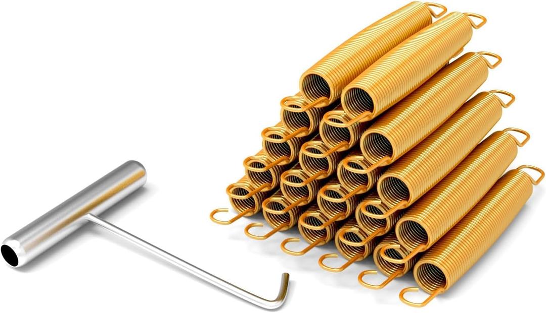 3.5", 5.5", 6.5", 7" Trampoline Springs with Free T-Hooks, Replacement Trampoline Springs, High-Extension,Weather-Resistant Commercial Size Springs,Trampoline Accessories 20 Pack